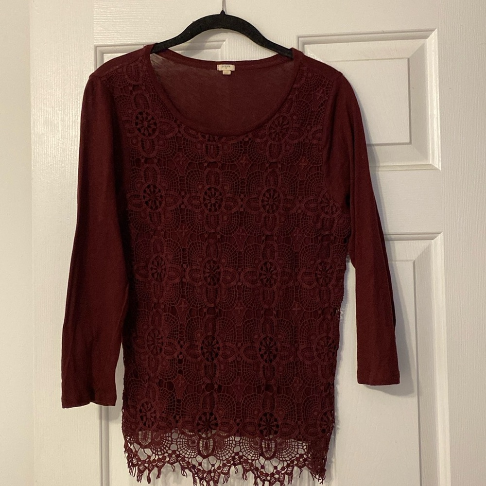 J. Crew shirt in good shape.  More of an eggplant color